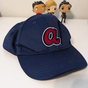 Navy Blue Baseball Cap with Red Logo